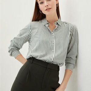 LC Waikiki Black and White Striped Blouse